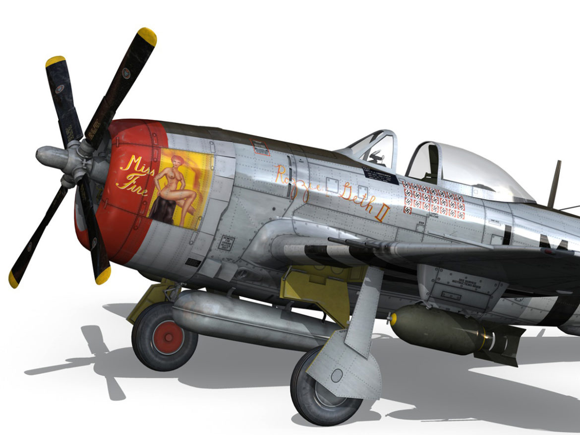 republic p-47d thunderbolt – rozzie geth ii 3d model fbx lwo lw lws obj c4d 279776