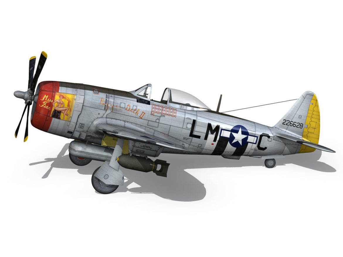 republic p-47d thunderbolt – rozzie geth ii 3d model fbx lwo lw lws obj c4d 279777