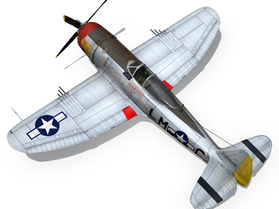 republic p-47d thunderbolt – rozzie geth ii 3d model fbx lwo lw lws obj c4d 279780