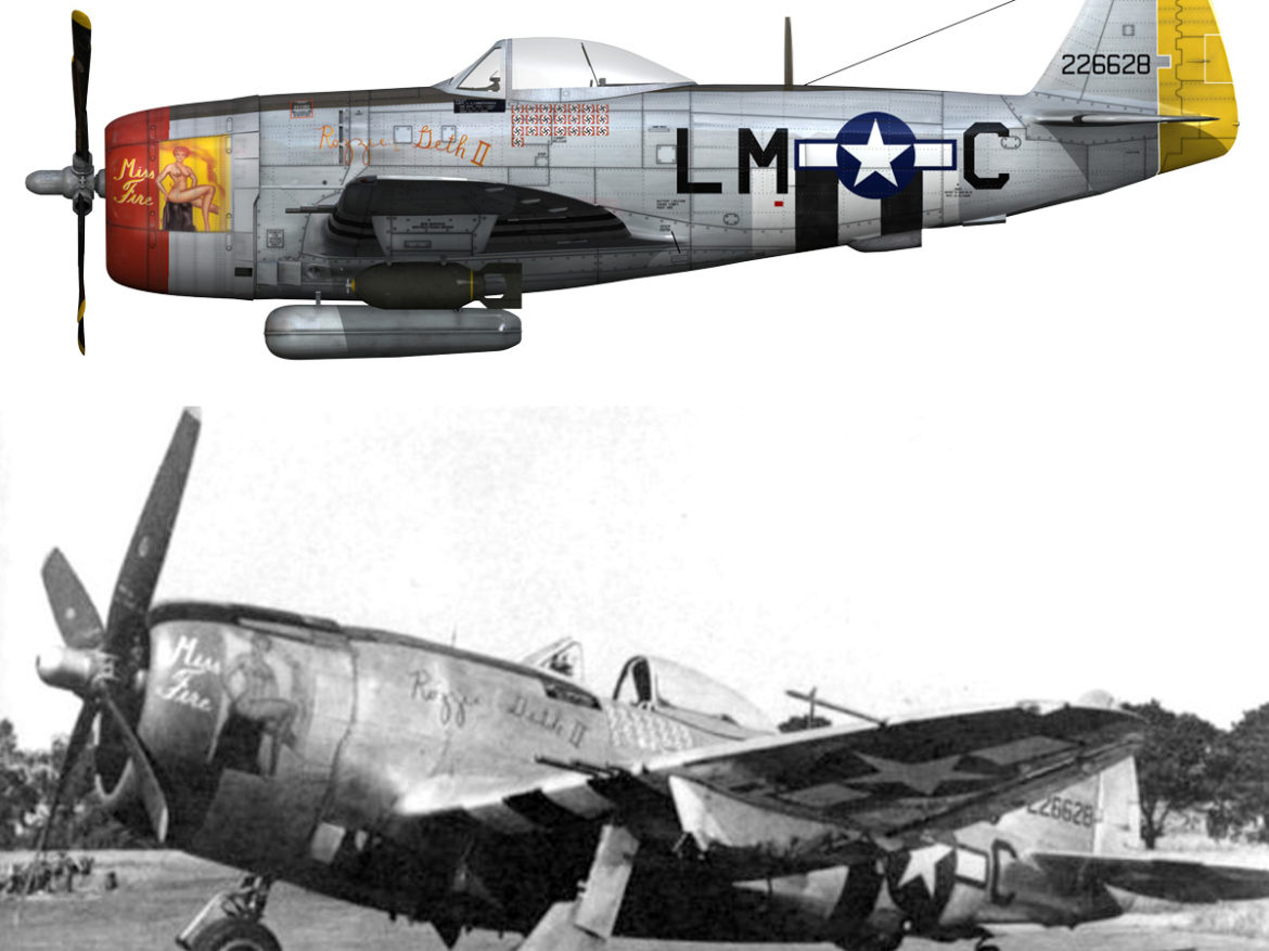 republic p-47d thunderbolt – rozzie geth ii 3d model fbx lwo lw lws obj c4d 279786