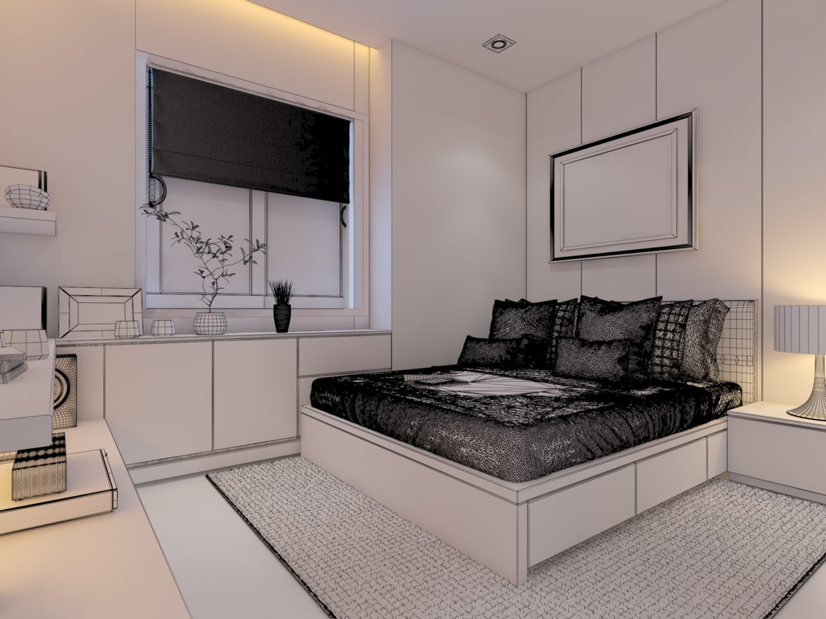 cutaway apartment full furnitures modern design 3d model max 279972