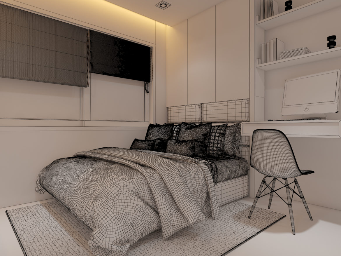 cutaway apartment full furnitures modern design 3d model max 279973