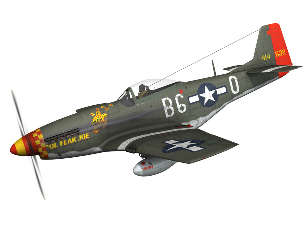 north american p-51d – ol flak joe 3d model 3ds fbx c4d lwo obj 280101