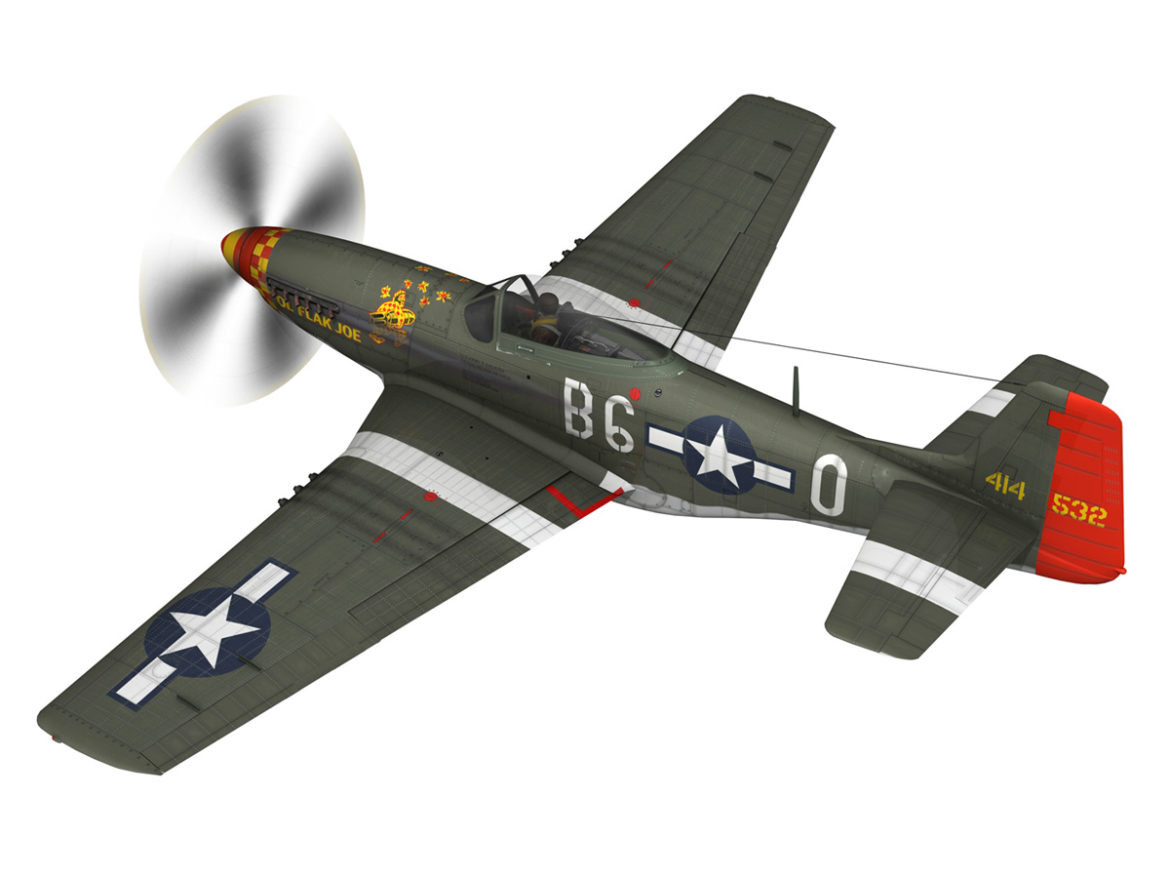 north american p-51d – ol flak joe 3d model 3ds fbx c4d lwo obj 280104