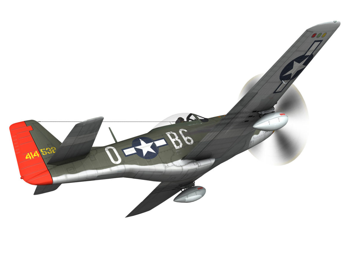 north american p-51d – ol flak joe 3d model 3ds fbx c4d lwo obj 280105