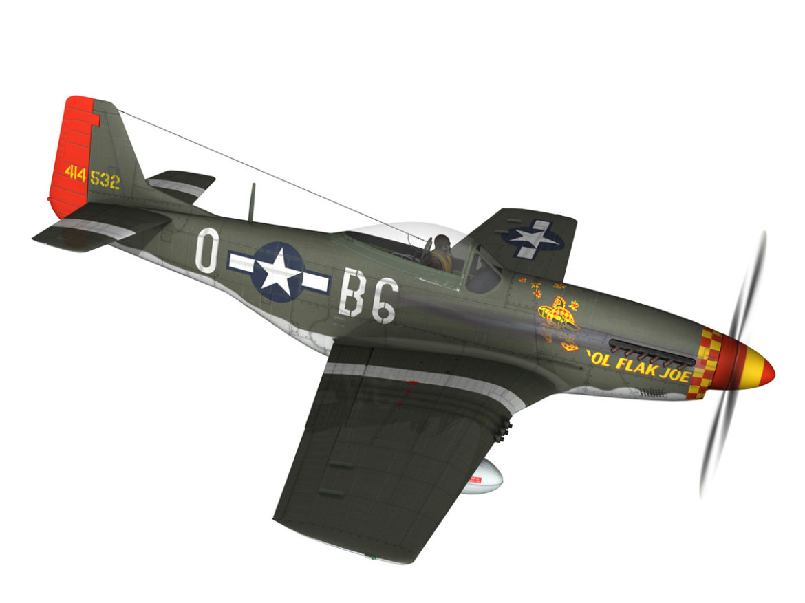 north american p-51d – ol flak joe 3d model 3ds fbx c4d lwo obj 280106