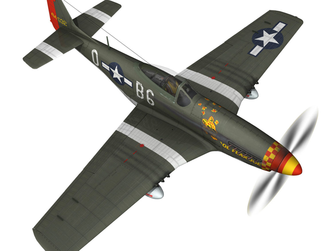north american p-51d – ol flak joe 3d model 3ds fbx c4d lwo obj 280107