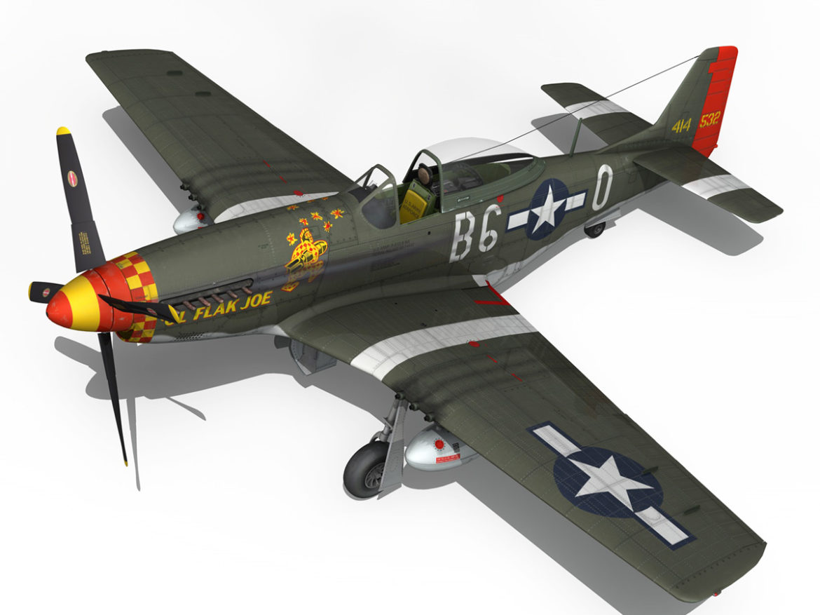 north american p-51d – ol flak joe 3d model 3ds fbx c4d lwo obj 280108