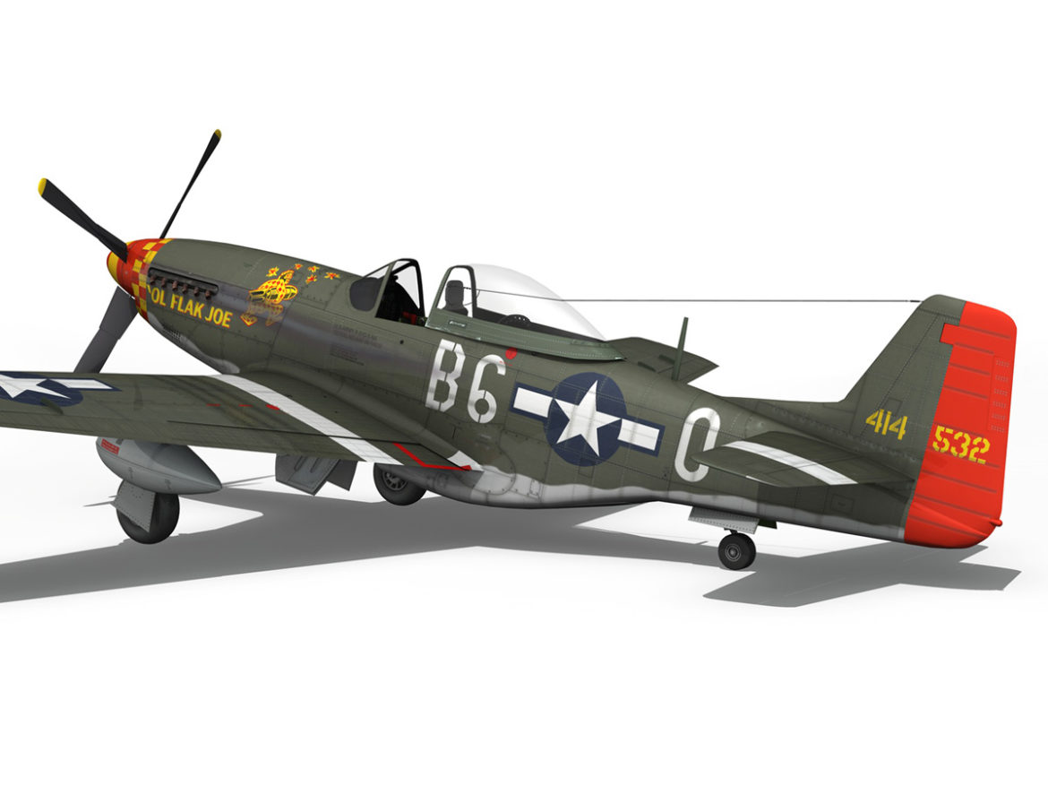 north american p-51d – ol flak joe 3d model 3ds fbx c4d lwo obj 280111