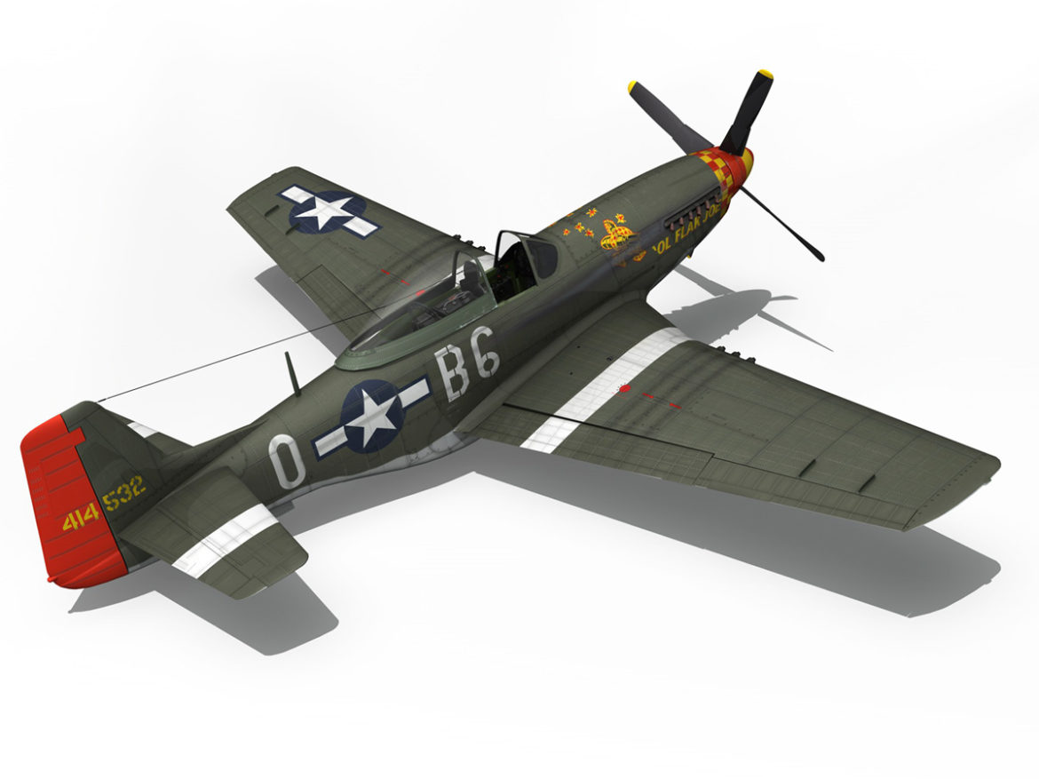 north american p-51d – ol flak joe 3d model 3ds fbx c4d lwo obj 280112