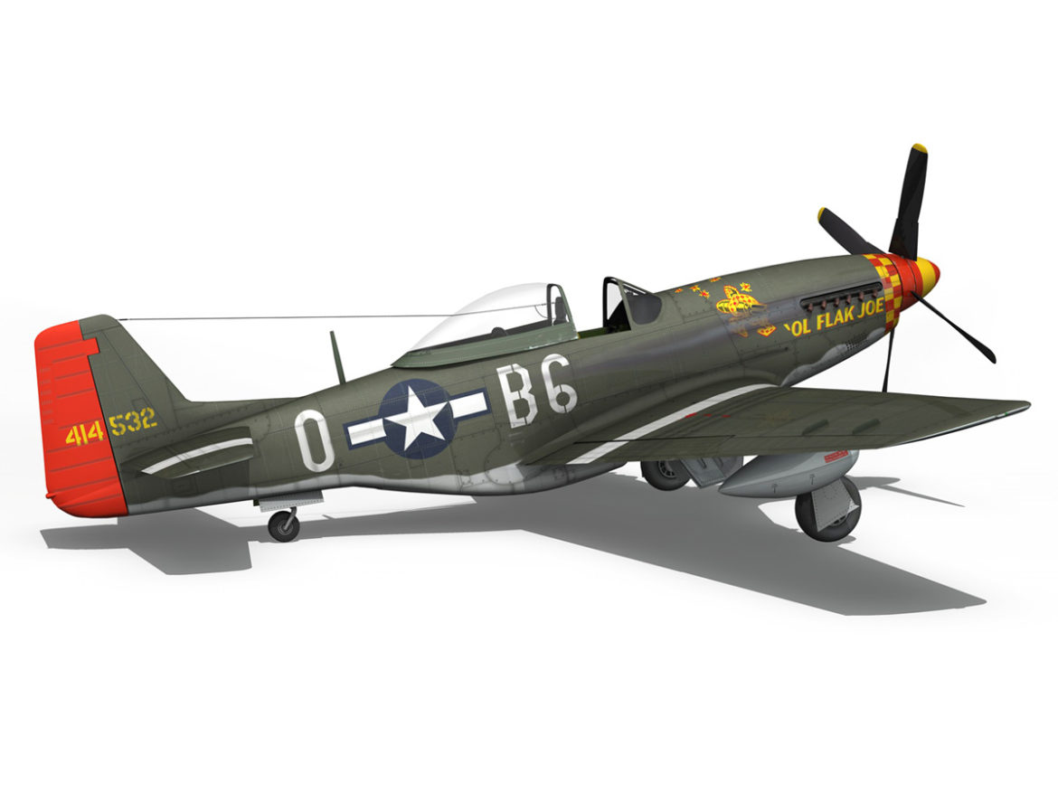 north american p-51d – ol flak joe 3d model 3ds fbx c4d lwo obj 280113