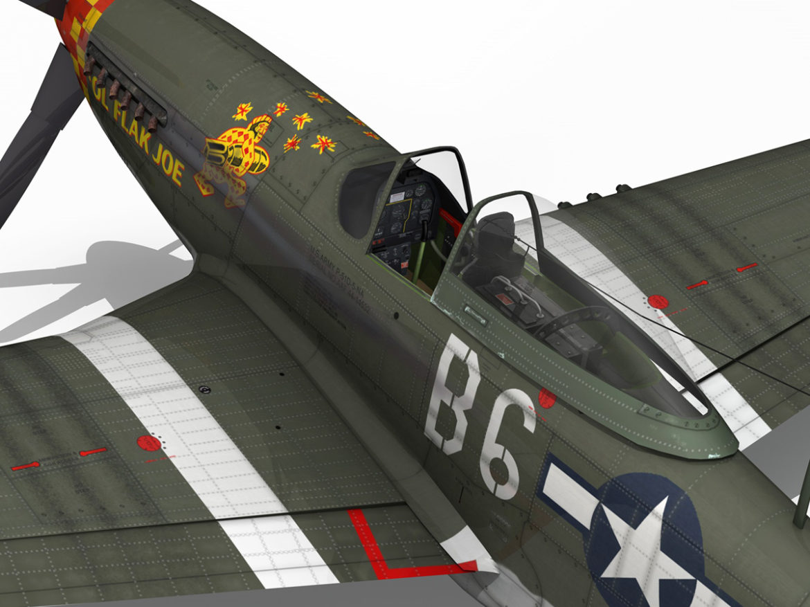 north american p-51d – ol flak joe 3d model 3ds fbx c4d lwo obj 280117