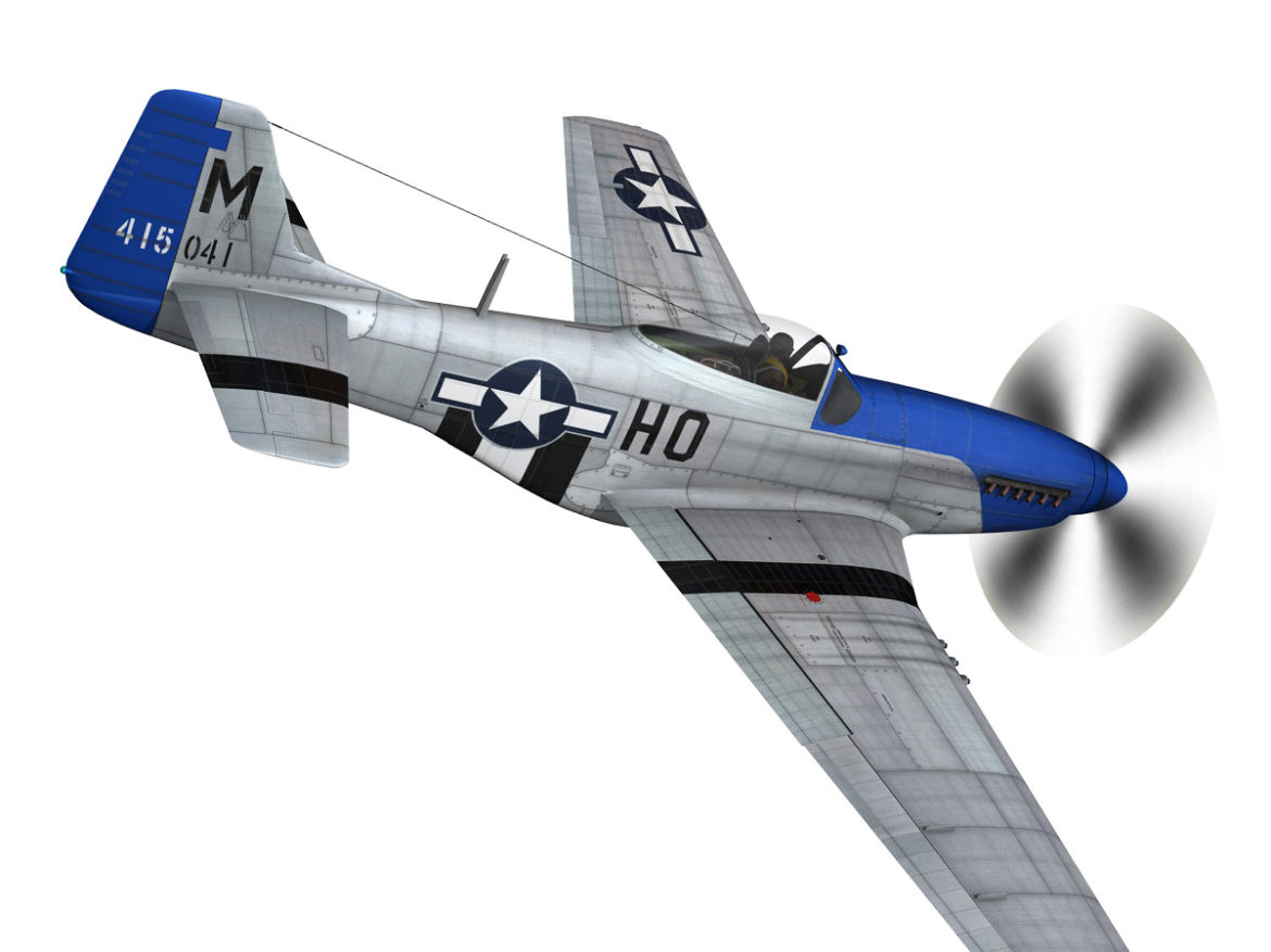 north american p-51d mustang – petie 3rd 3d model fbx c4d lwo obj 280132