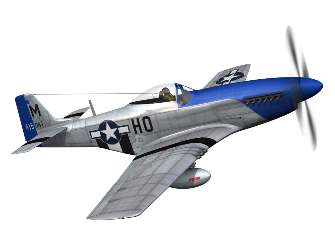 north american p-51d mustang – petie 3rd 3d model fbx c4d lwo obj 280133