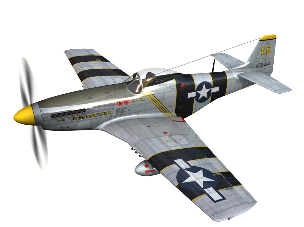 north american p-51d mustang – flying undertaker 3d model fbx c4d lwo obj 280157
