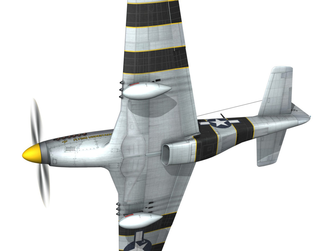 north american p-51d mustang – flying undertaker 3d model fbx c4d lwo obj 280158