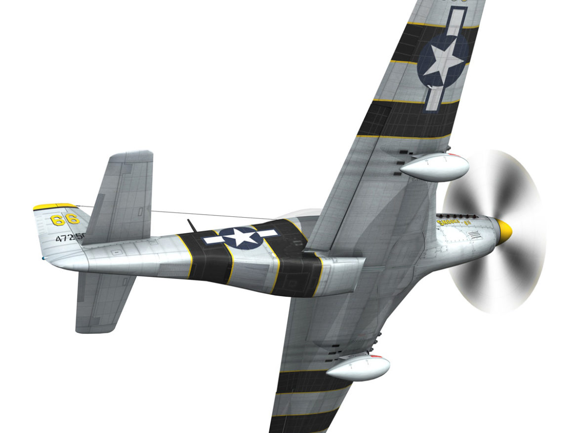 north american p-51d mustang – flying undertaker 3d model fbx c4d lwo obj 280162