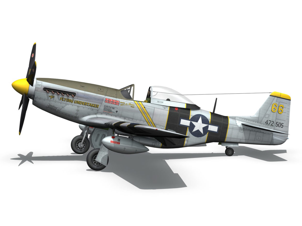 north american p-51d mustang – flying undertaker 3d model fbx c4d lwo obj 280165