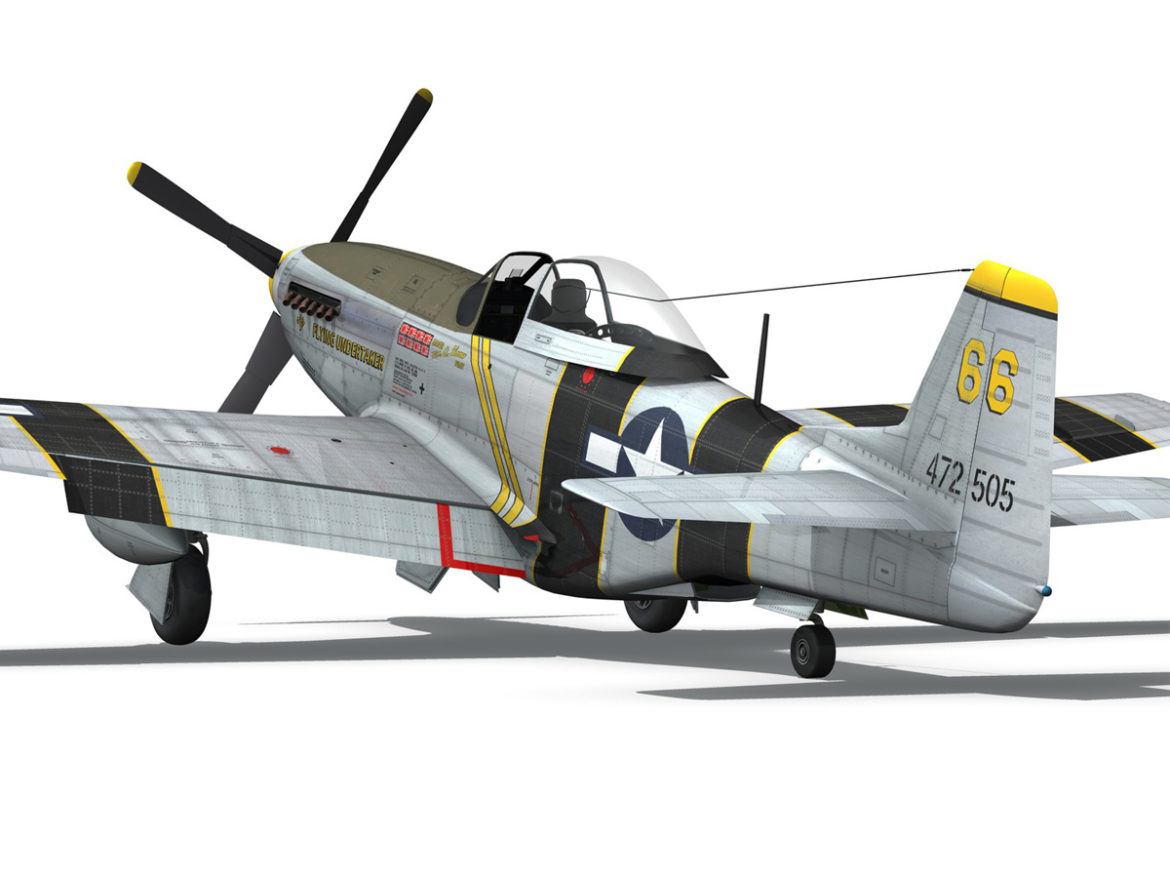 north american p-51d mustang – flying undertaker 3d model fbx c4d lwo obj 280166