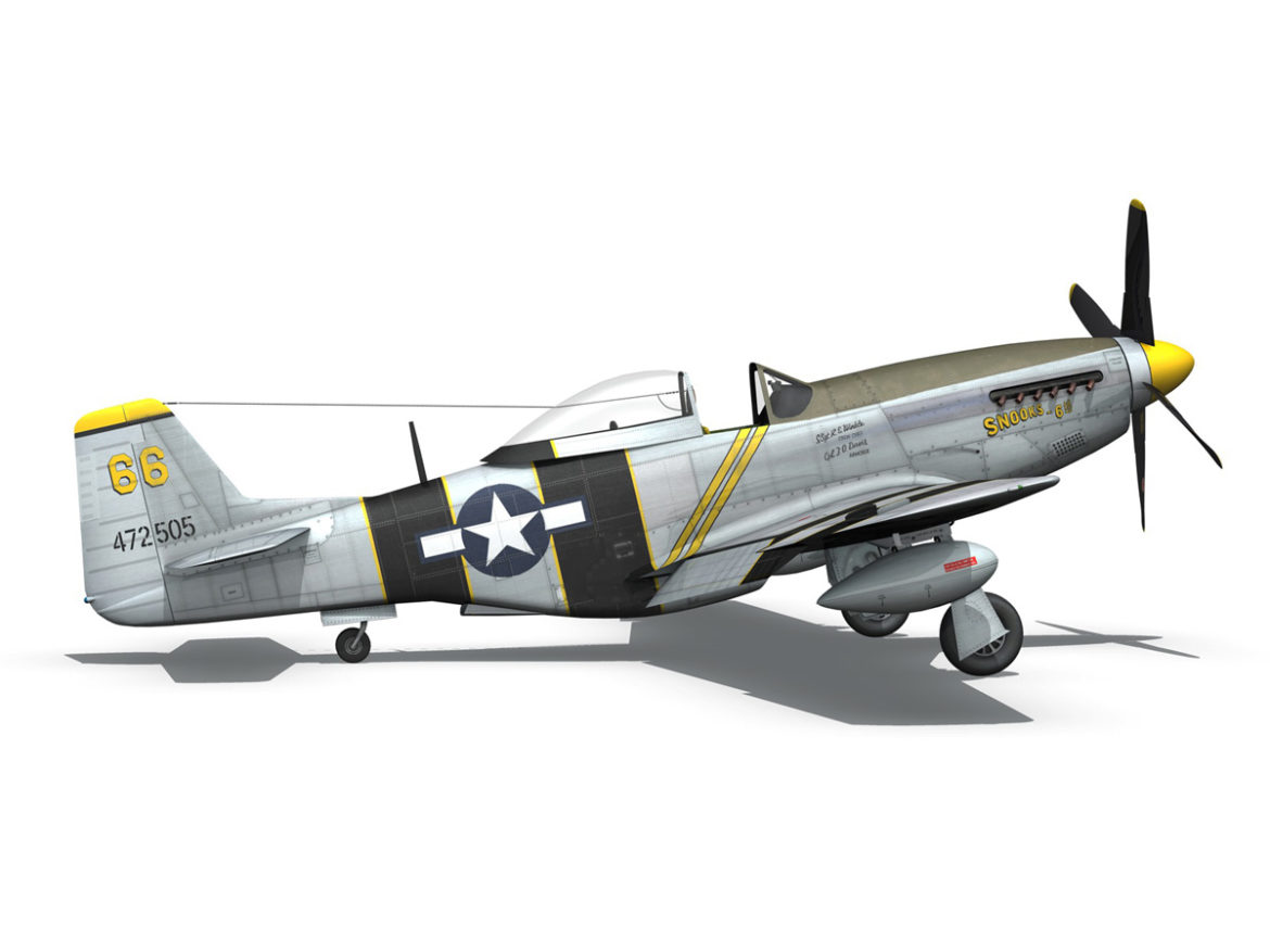 north american p-51d mustang – flying undertaker 3d model fbx c4d lwo obj 280167