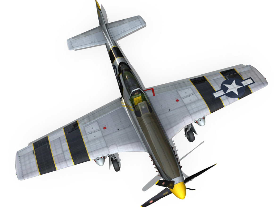 north american p-51d mustang – flying undertaker 3d model fbx c4d lwo obj 280169