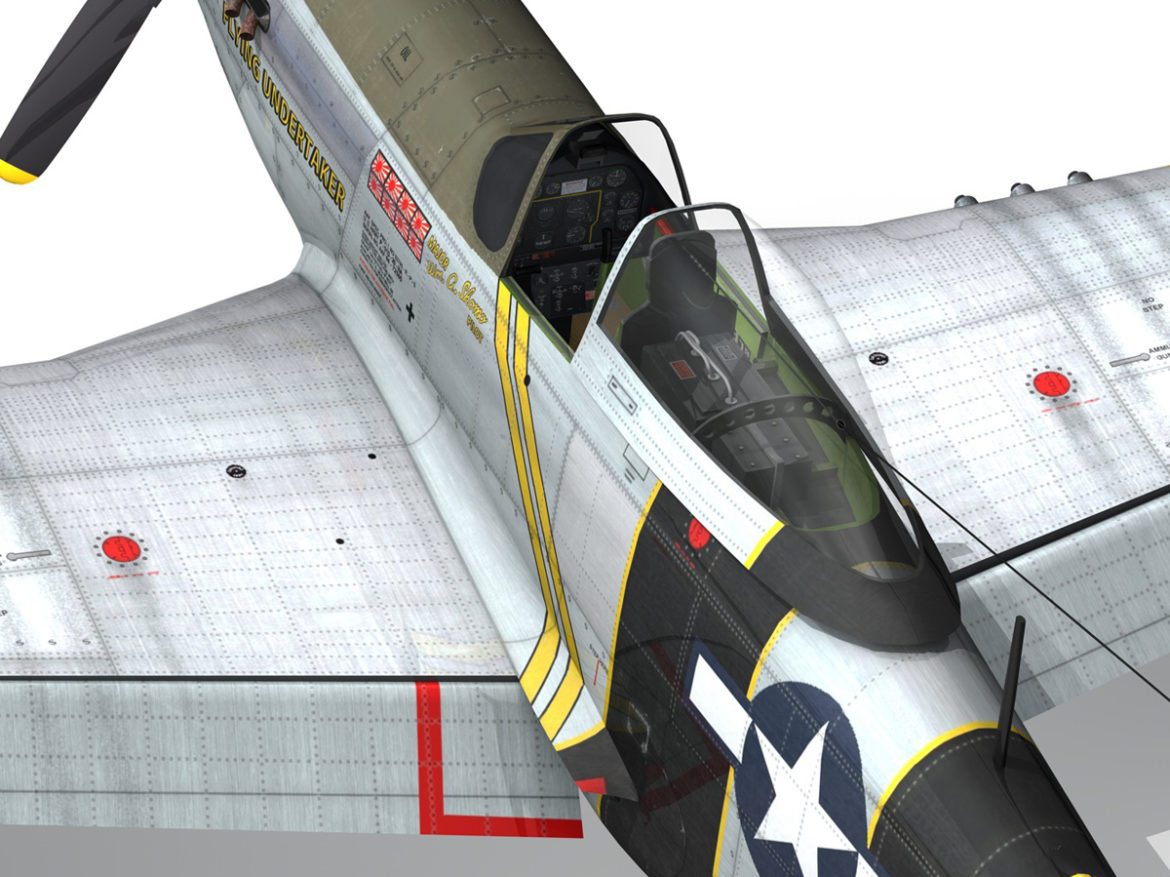 north american p-51d mustang – flying undertaker 3d model fbx c4d lwo obj 280170