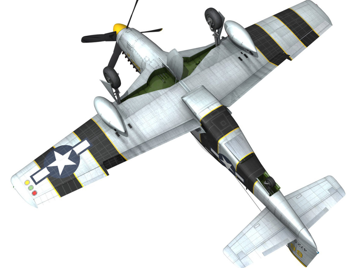north american p-51d mustang – flying undertaker 3d model fbx c4d lwo obj 280171
