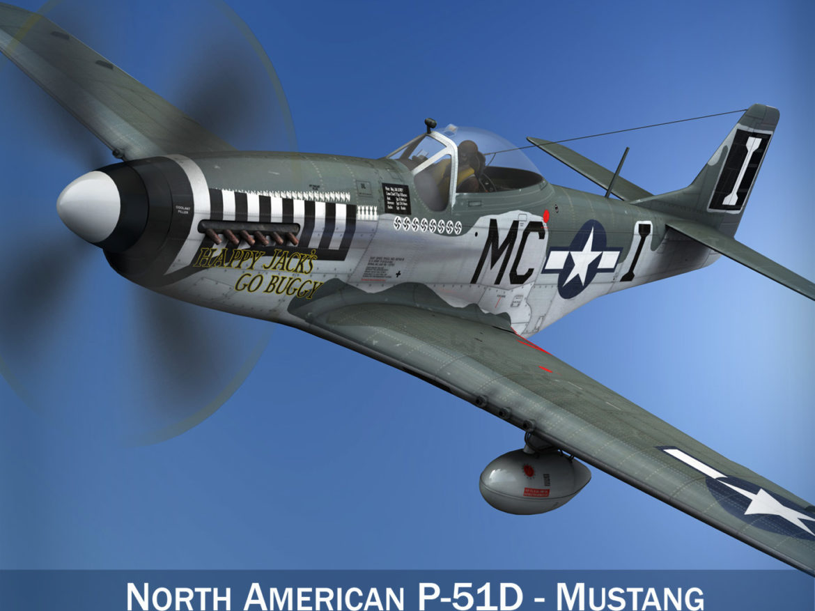 north american p-51 mustang – happy jacks go buggy 3d model fbx c4d lwo obj 280360