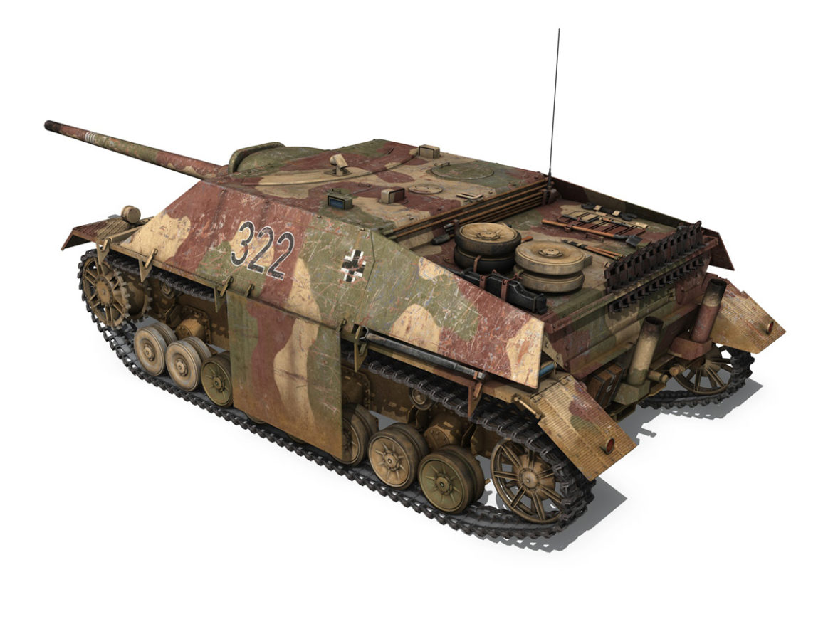jagdpanzer iv l/70 (v) – 322 – late production 3d model 3ds fbx c4d lwo obj 280414