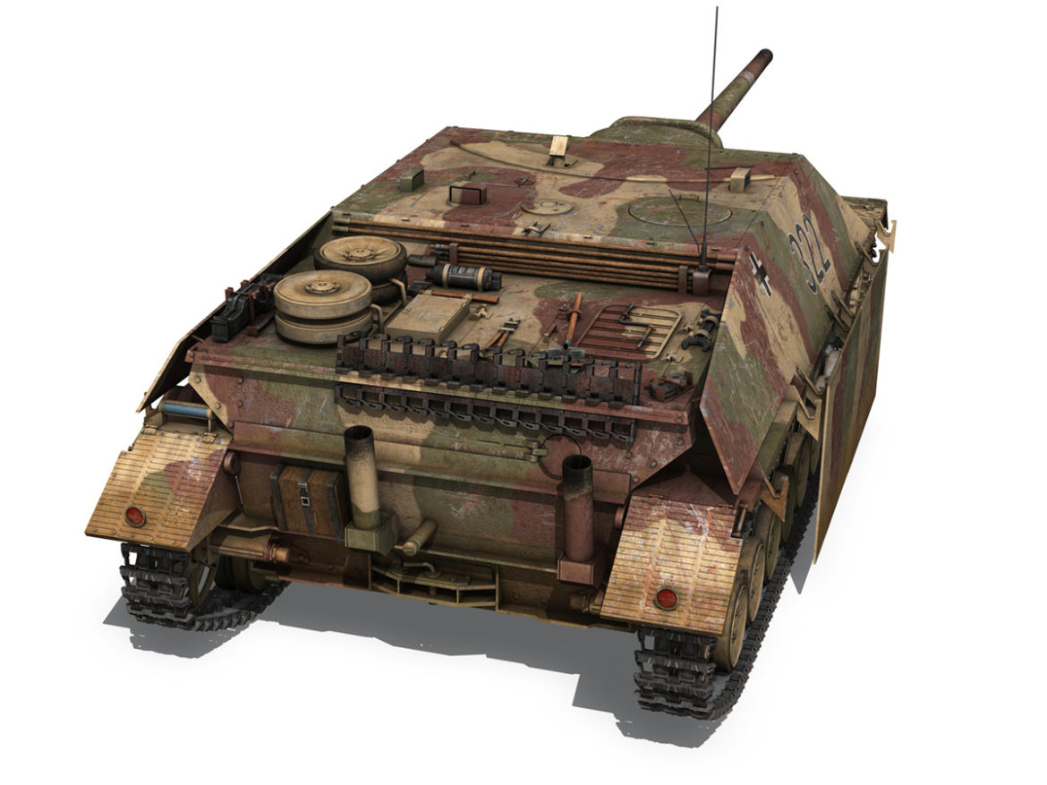 jagdpanzer iv l/70 (v) – 322 – late production 3d model 3ds fbx c4d lwo obj 280415