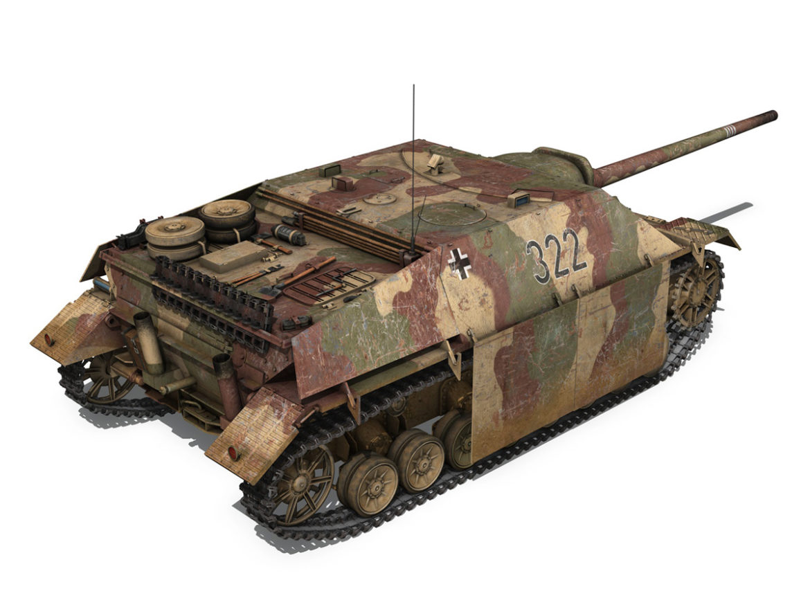 jagdpanzer iv l/70 (v) – 322 – late production 3d model 3ds fbx c4d lwo obj 280416