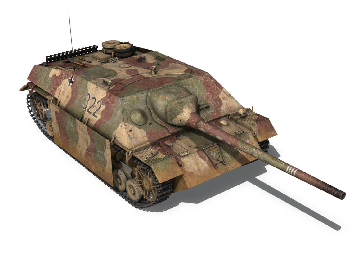 jagdpanzer iv l/70 (v) – 322 – late production 3d model 3ds fbx c4d lwo obj 280417