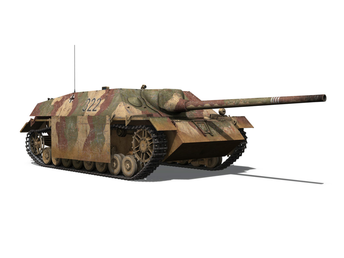 jagdpanzer iv l/70 (v) – 322 – late production 3d model 3ds fbx c4d lwo obj 280418