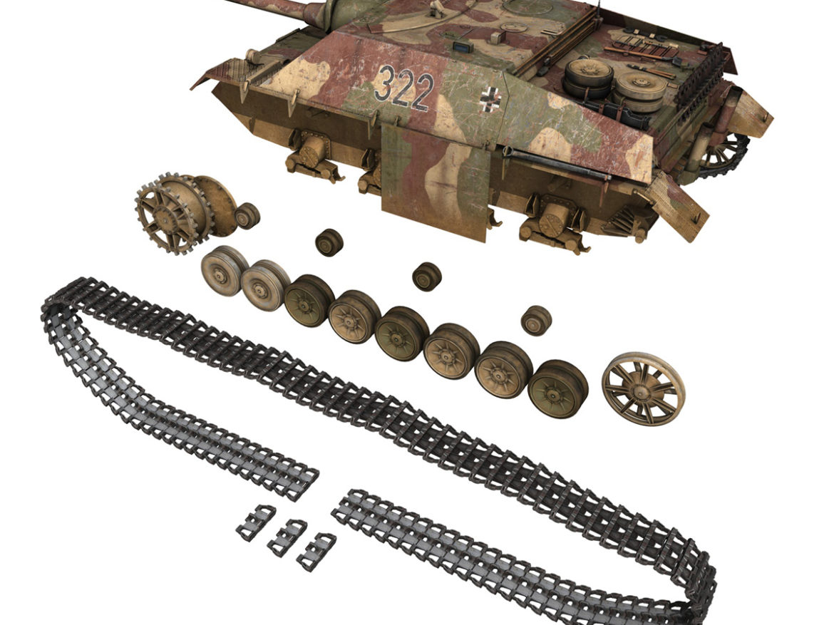 jagdpanzer iv l/70 (v) – 322 – late production 3d model 3ds fbx c4d lwo obj 280419