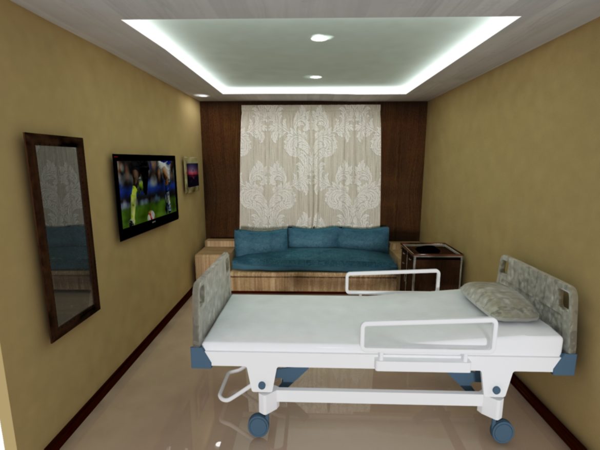 hospital room 3d model max 280814