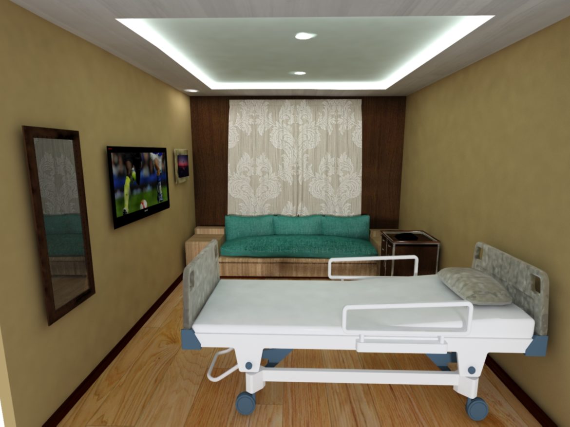hospital room 3d model max 280816