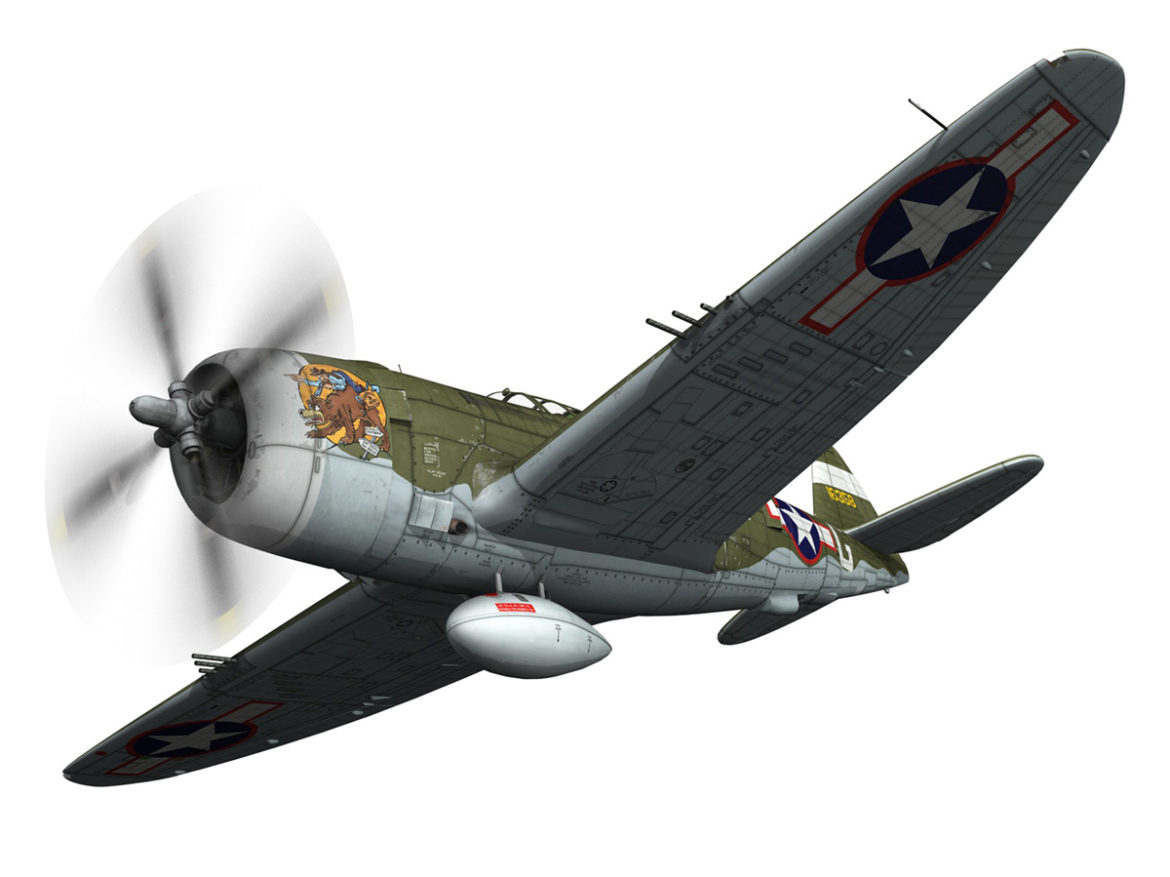 republic p-47c thunderbolt – california or bust 3d model 3ds fbx c4d lwo obj 281808
