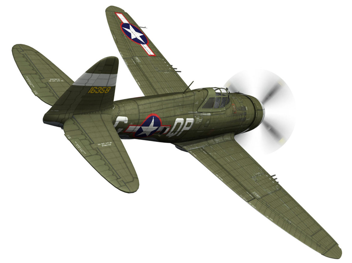 republic p-47c thunderbolt – california or bust 3d model 3ds fbx c4d lwo obj 281811