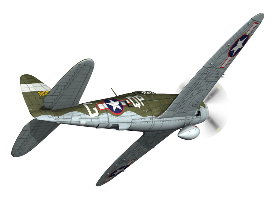 republic p-47c thunderbolt – california or bust 3d model 3ds fbx c4d lwo obj 281812