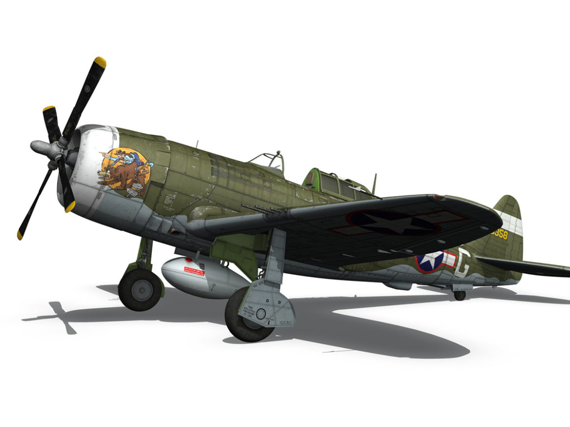 republic p-47c thunderbolt – california or bust 3d model 3ds fbx c4d lwo obj 281815