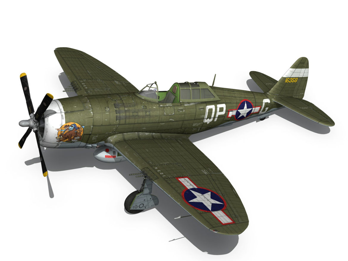 republic p-47c thunderbolt – california or bust 3d model 3ds fbx c4d lwo obj 281816