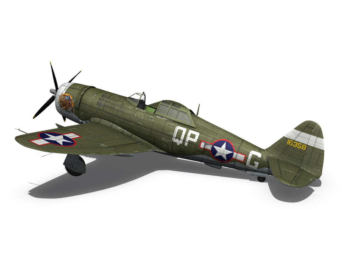 republic p-47c thunderbolt – california or bust 3d model 3ds fbx c4d lwo obj 281817