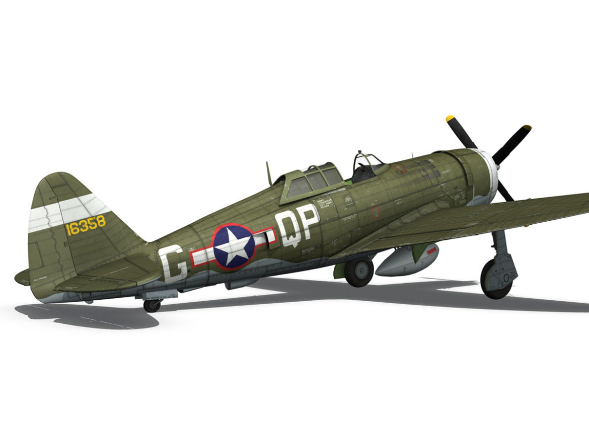 republic p-47c thunderbolt – california or bust 3d model 3ds fbx c4d lwo obj 281819