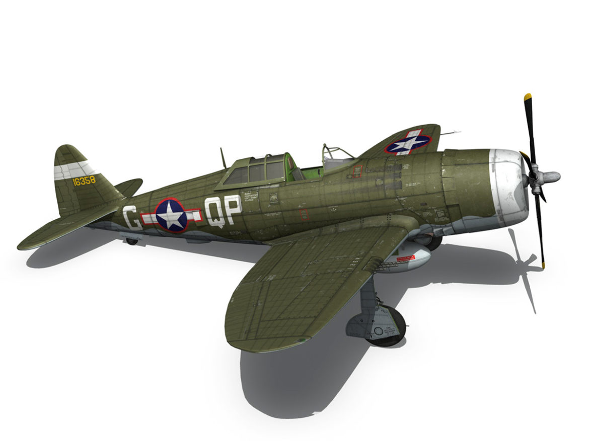 republic p-47c thunderbolt – california or bust 3d model 3ds fbx c4d lwo obj 281820