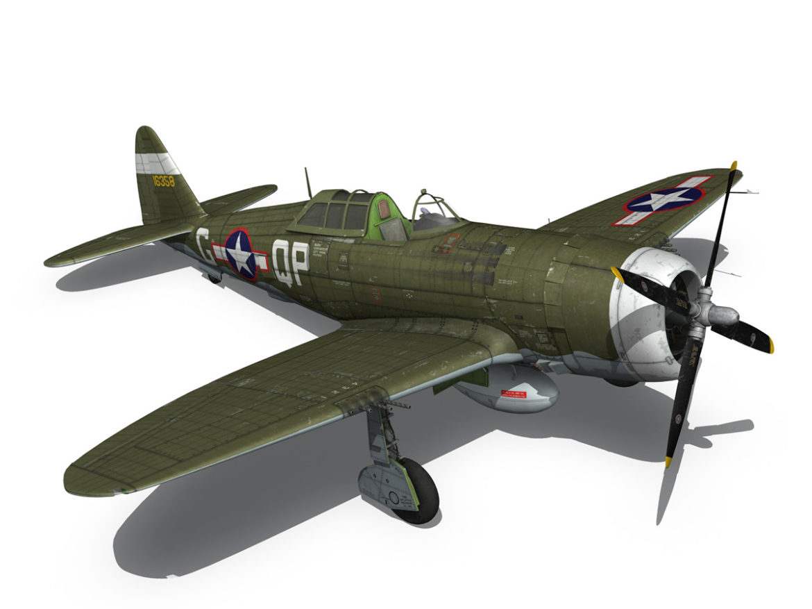 republic p-47c thunderbolt – california or bust 3d model 3ds fbx c4d lwo obj 281821