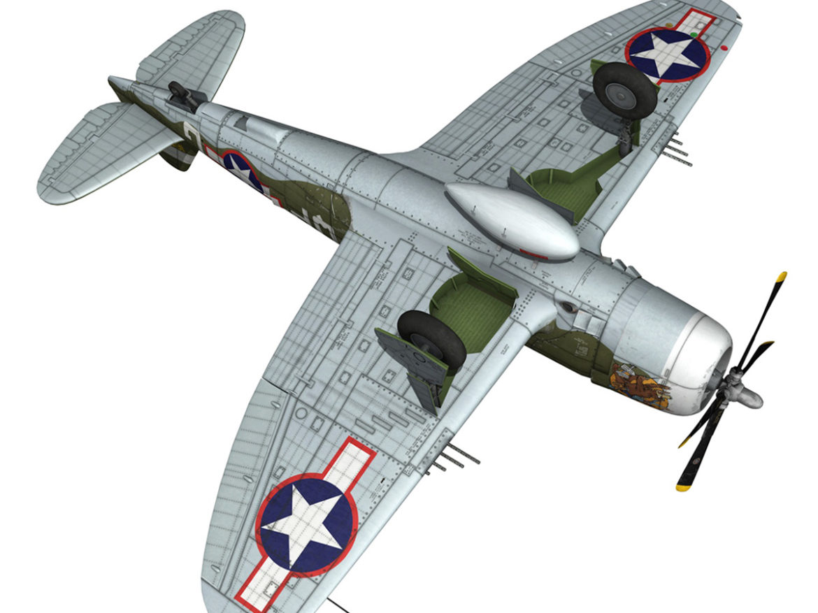 republic p-47c thunderbolt – california or bust 3d model 3ds fbx c4d lwo obj 281822
