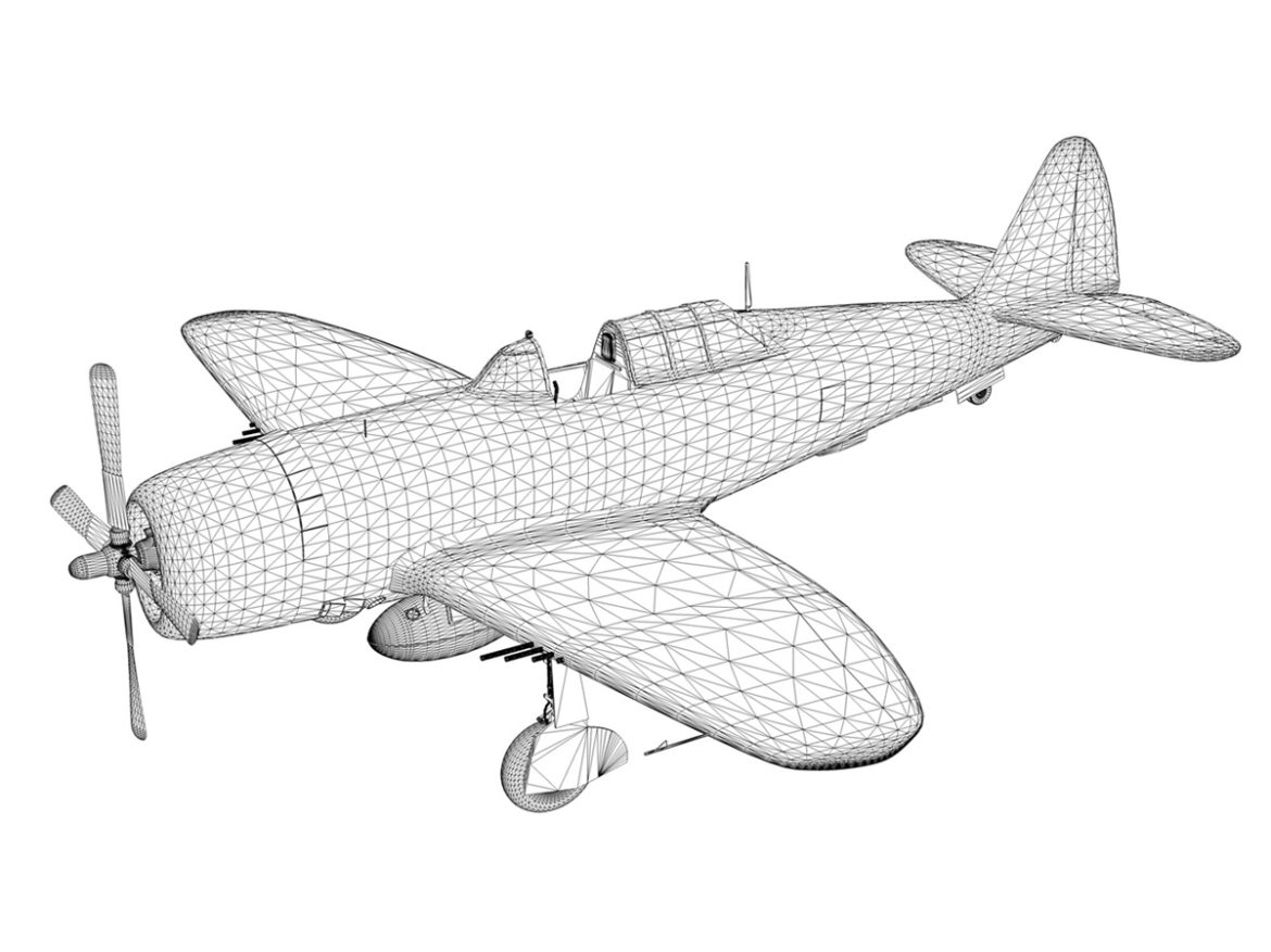 republic p-47c thunderbolt – california or bust 3d model 3ds fbx c4d lwo obj 281823
