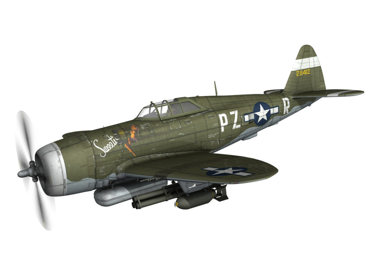 republic p-47d thunderbolt – sweetie – pz-r 3d model 3ds fbx c4d lwo obj 281832