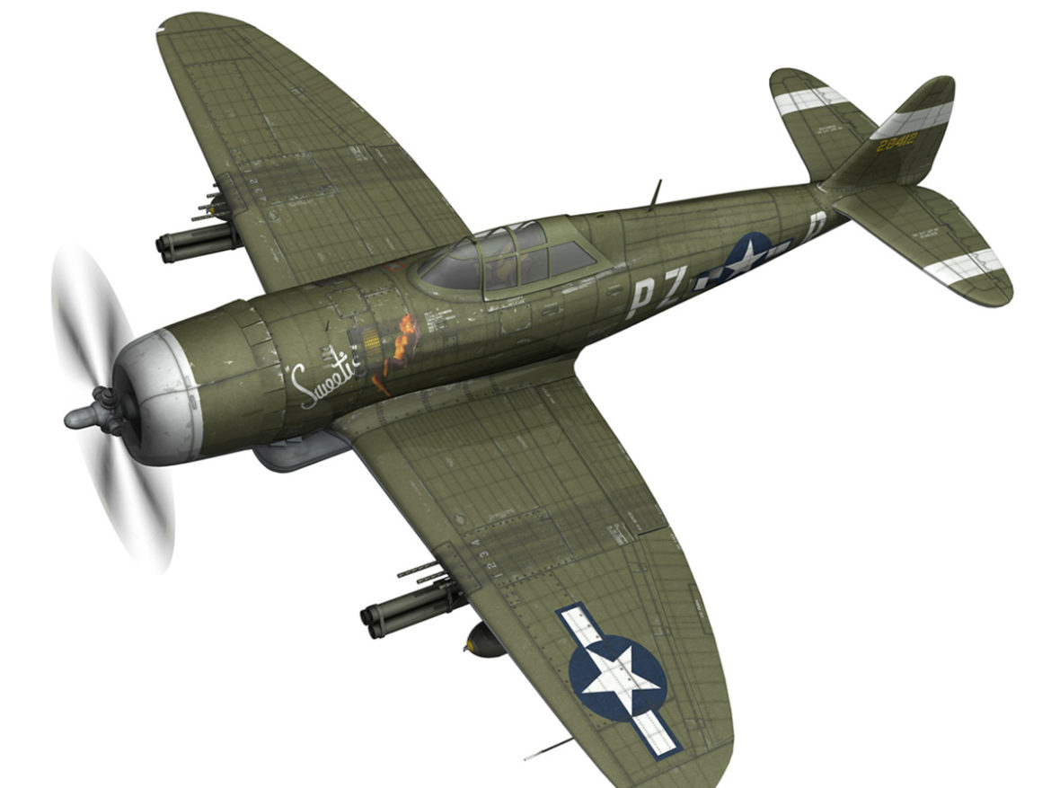 republic p-47d thunderbolt – sweetie – pz-r 3d model 3ds fbx c4d lwo obj 281833