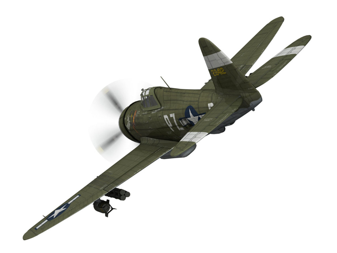 republic p-47d thunderbolt – sweetie – pz-r 3d model 3ds fbx c4d lwo obj 281835